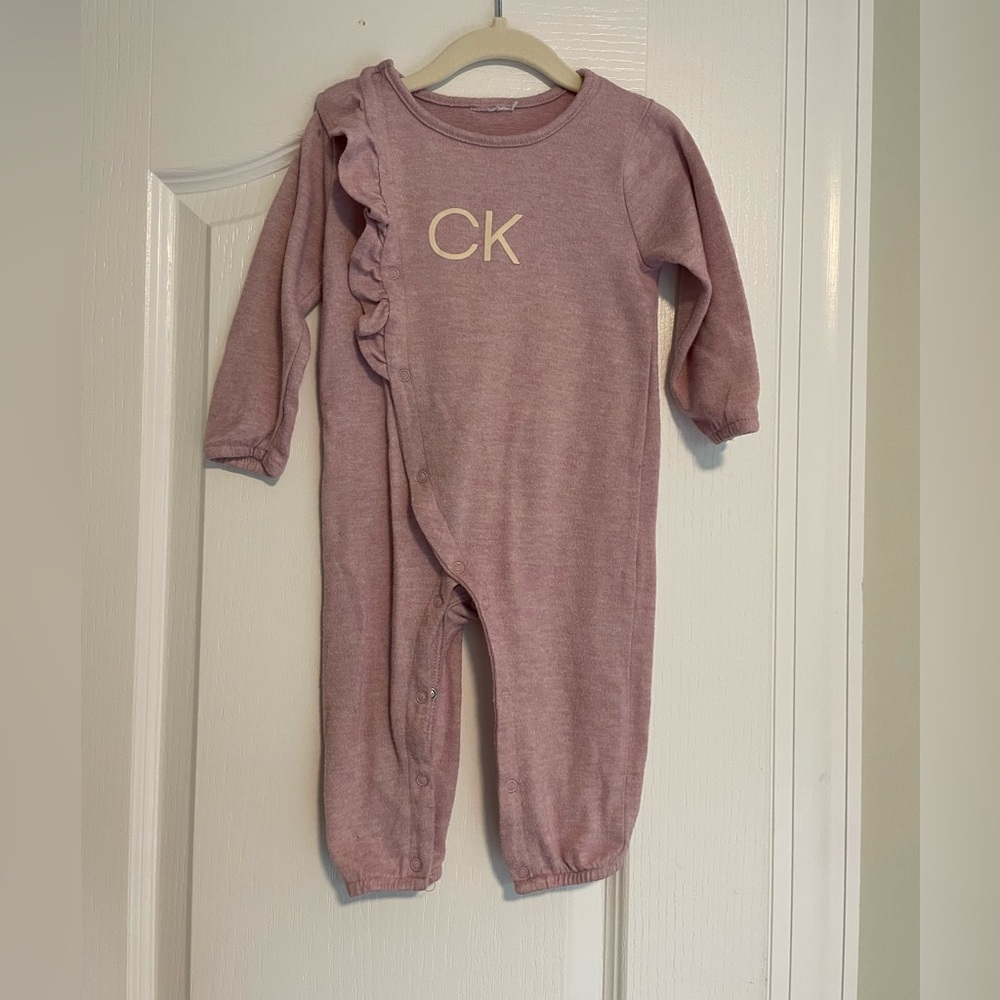 Soft purple jumpsuit, 12M Calvin Klein